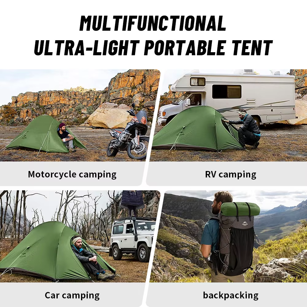 Naturehike Cloud Up 1 2 3 personnes tente de Camping ultralégère étanche tentes de Trekking randonnée sac à dos abri