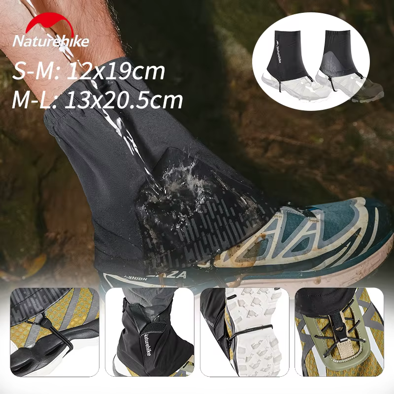 Naturehike Hommes et Femmes Léger Randonnée Trail Running Neige Guêtres Respirant Étanche En Plein Air Alpinisme Couvre-chaussures
