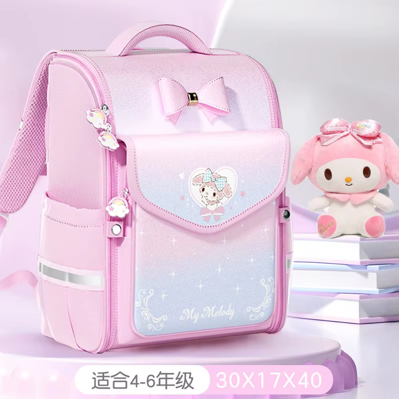 Sac à dos dégradé Sanrio Kuromi My Melody Cinnamoroll, léger, imperméable, pour usage quotidien par les étudiants