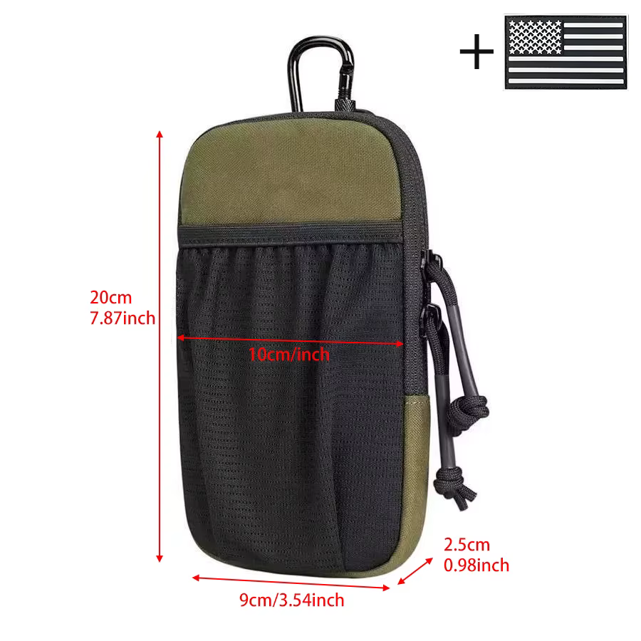 Sac de rangement pour téléphone portable avec boucle de montagne, idéal pour la randonnée en plein air, les trajets quotidiens et les voyages, utilisable comme sac banane portable
