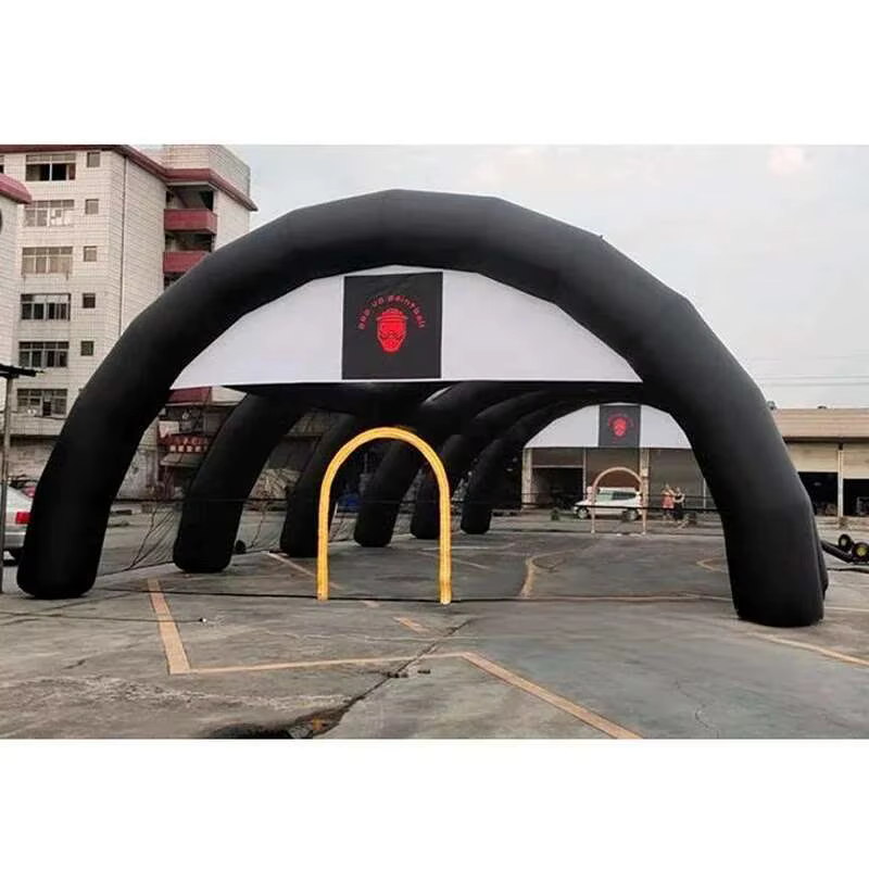 Grande tente dôme de Paintball noire