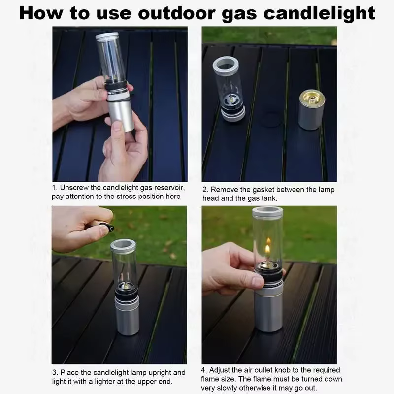 Lampe à gaz de camping coupe-vent extérieure