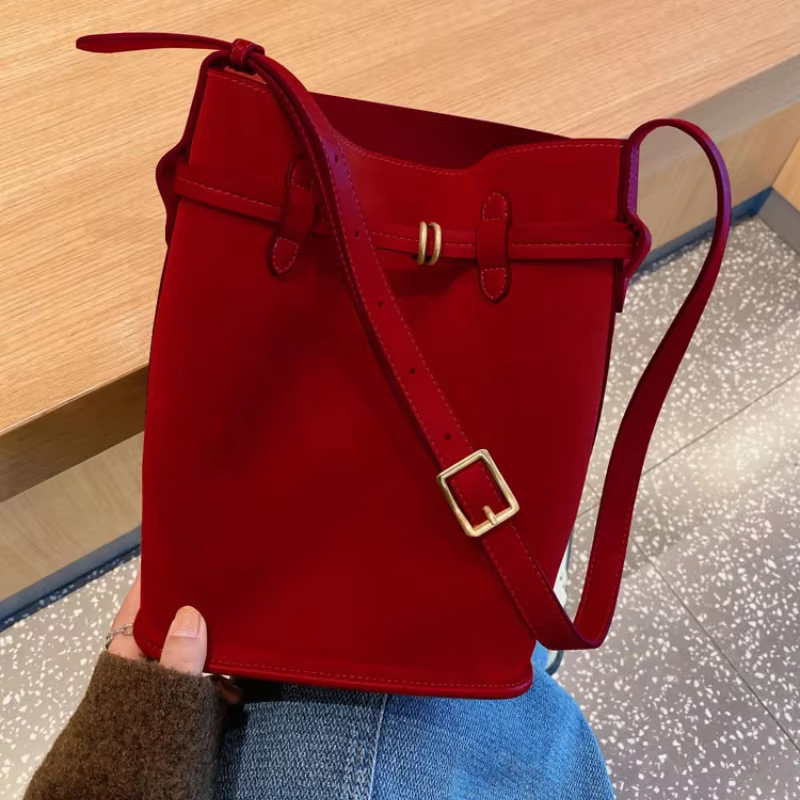 Sac à main rétro en faux daim pour femmes