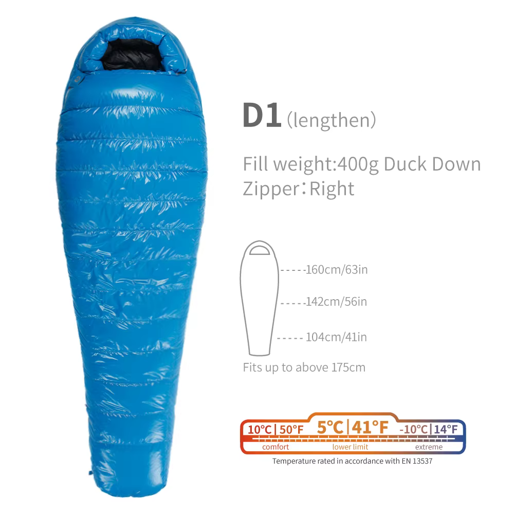 AEGISMAX D1 5 degrés 650FP sac de couchage en duvet de canard ultraléger Camping en plein air randonnée sac