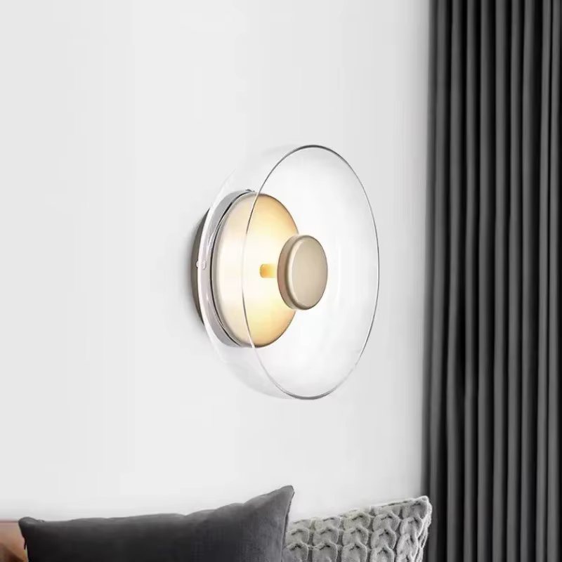 Applique murale moderne en verre, éclairage Led, bol suspendu, style nordique, salon, chambre à coucher, lampe de chevet, cuisine, décoration intérieure, luminaires