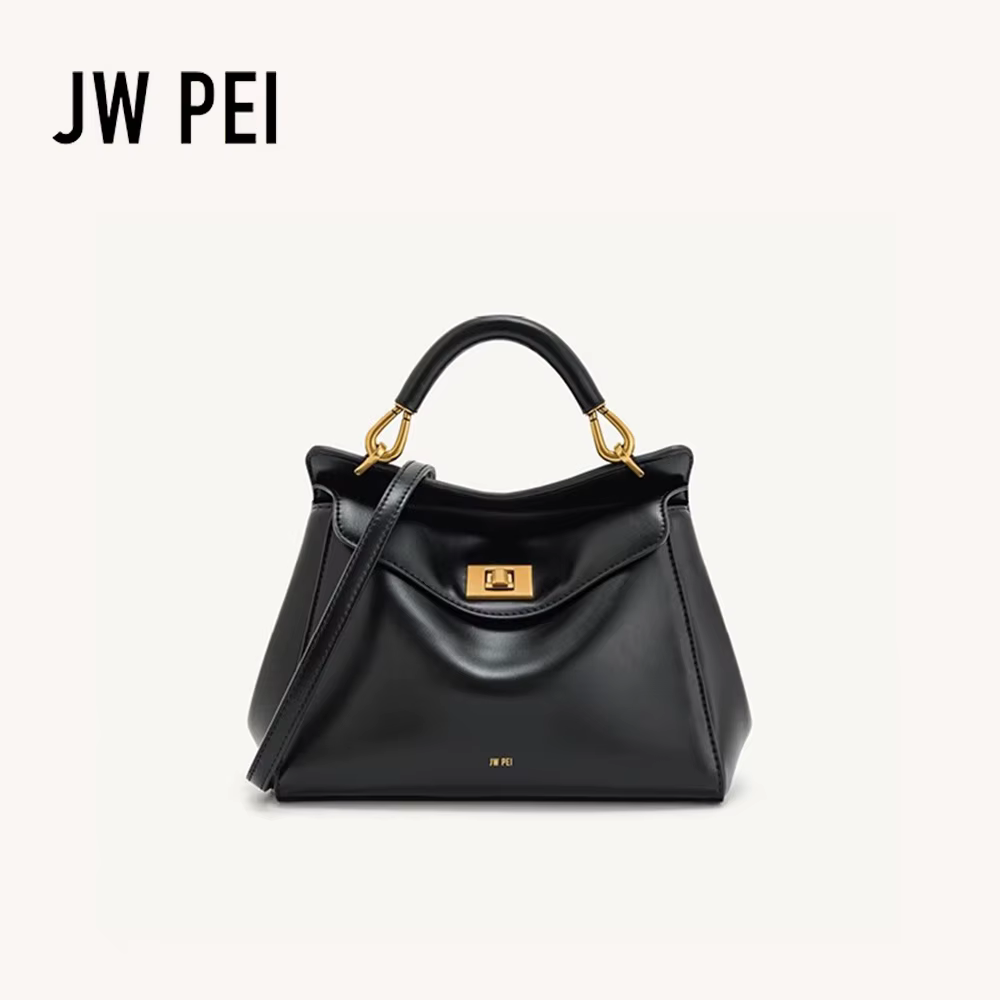Sac à main Lucia Lock de JW PEI, unique et élégant, sac bandoulière en cuir véritable, haut de gamme et polyvalent