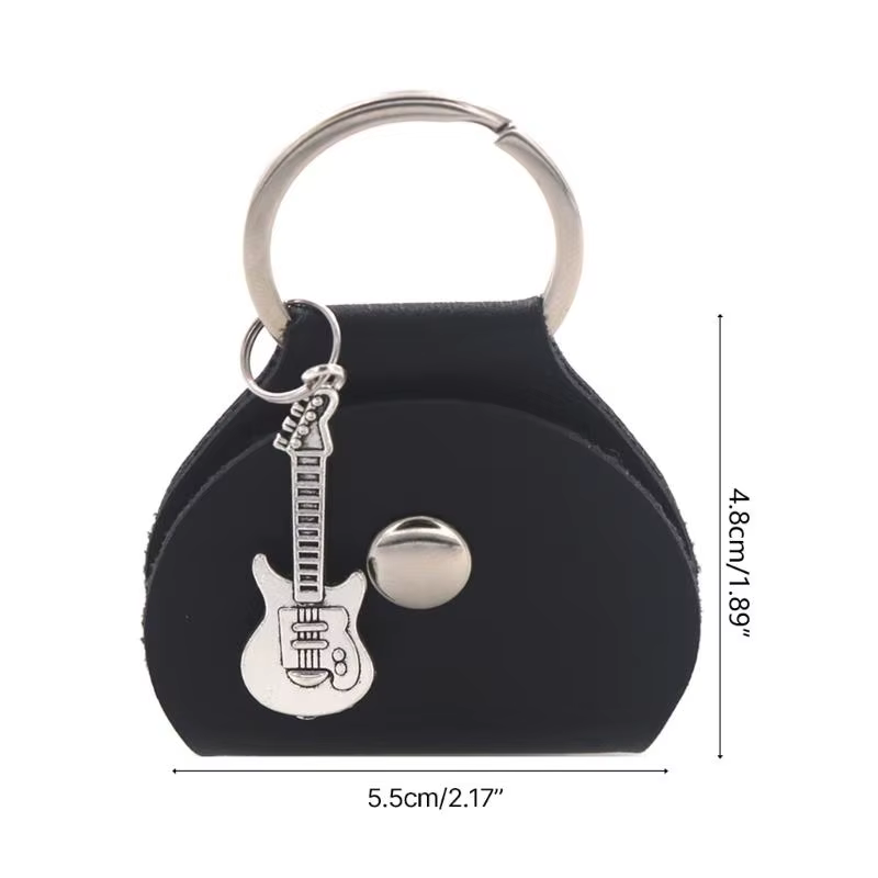 Étui porte-médiator en cuir PU, porte-clés, sac pour médiator, porte-médiator pour guitare, accessoires pour guitare