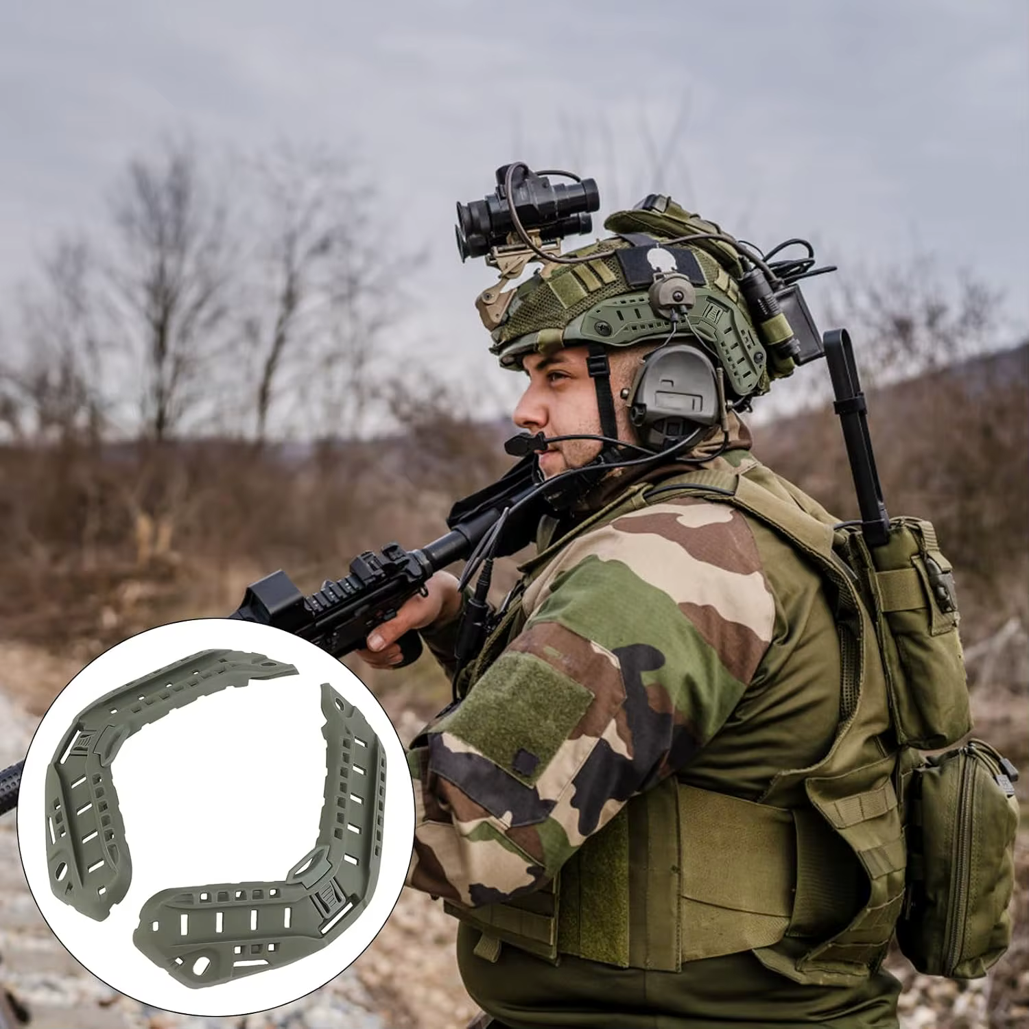 Rail de guidage latéral pour casque tactique FAST, rail de montage ARC pour casque, accessoires pour casque FAST de chasse et d'airsoft