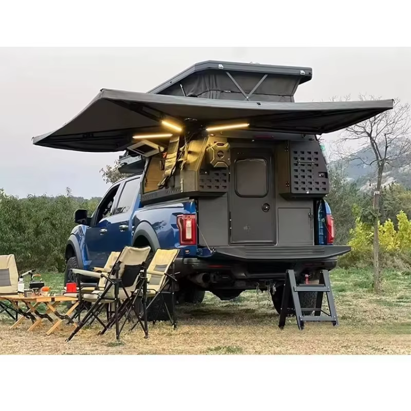 Tente de toit relevable de haute qualité pour camionnettes, nouvelle, sur mesure, à installer sur le plateau.
