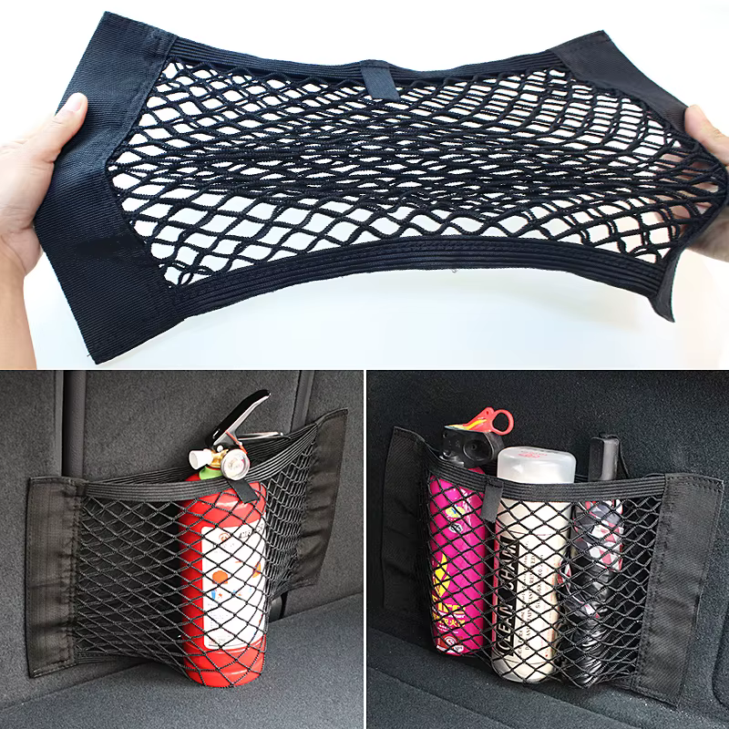 Filet de rangement d'accessoires de voiture, siège en maille, rangement magique élastique pour Dacia Duster, accessoires de voiture rose 2023