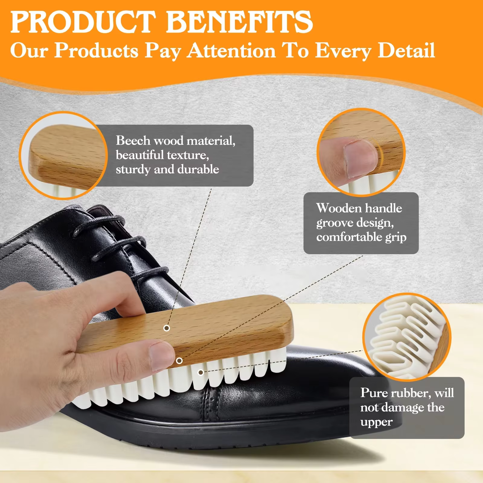 Brosse de nettoyage pour daim et nubuck