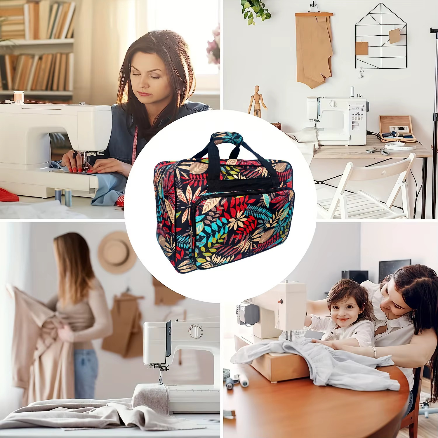 Sac fourre-tout pour machine à coudre