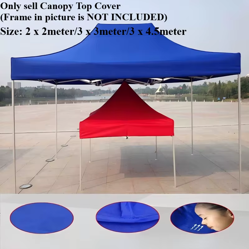 3X3 m/3x4.5 m remplacement quatre coins tente tissu auvent couverture supérieure pliable étanche à la pluie pavillon