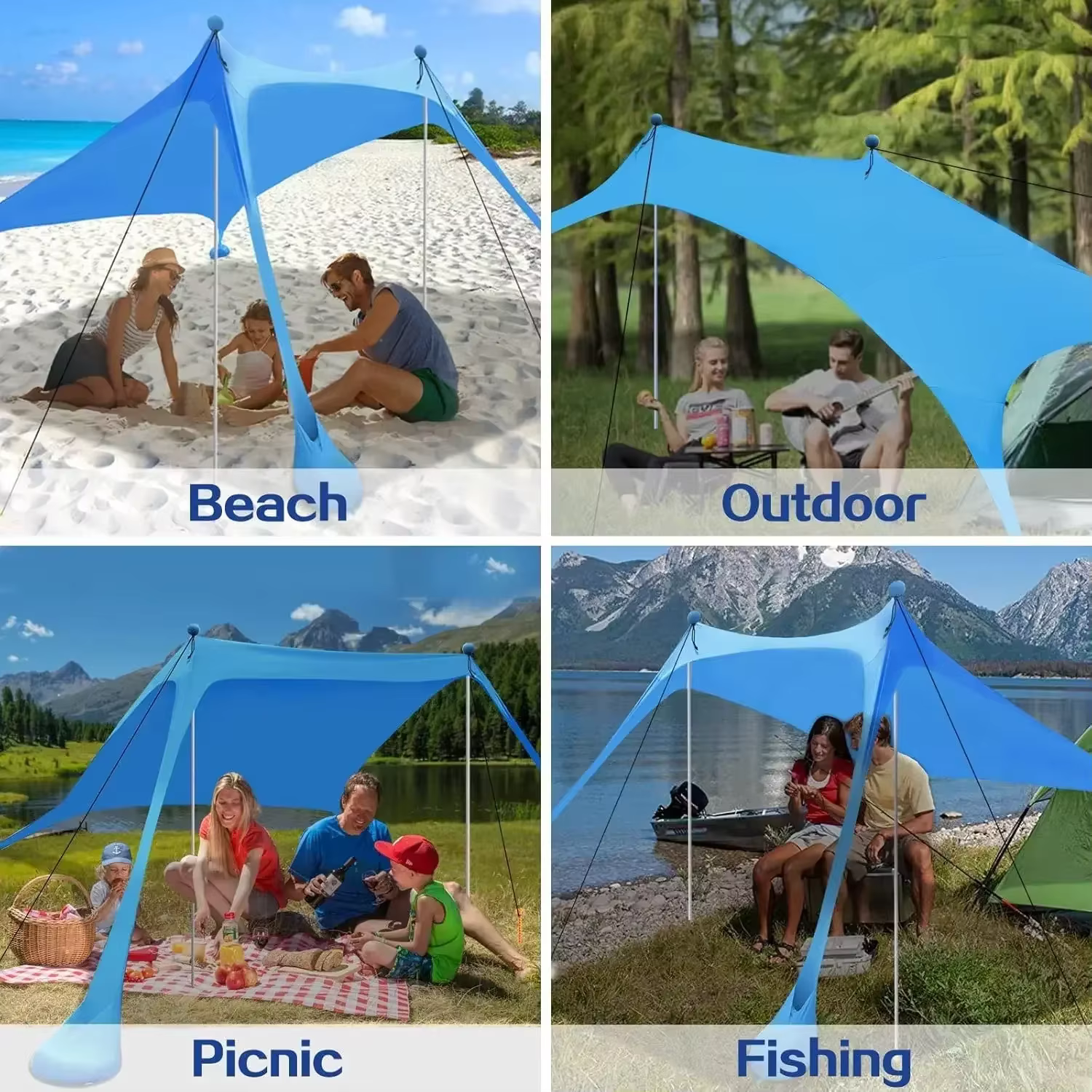 Tente de Camping auvent de plage extérieur UPF50 +