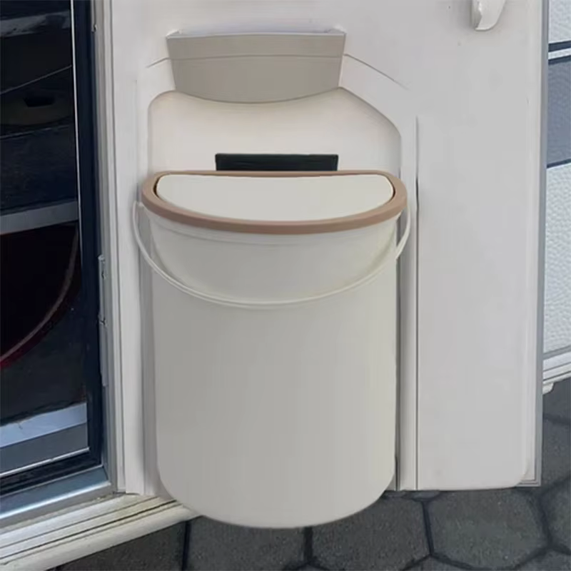 Poubelle en plastique de 10L avec couvercle pour camping-car