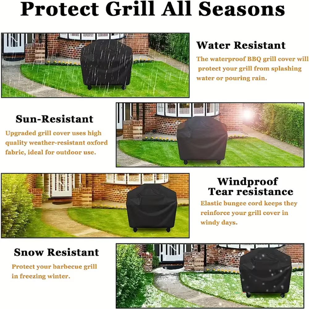 Housse de Barbecue d'extérieur, étanche à la poussière, Weber, robuste, protection contre la pluie, ronde