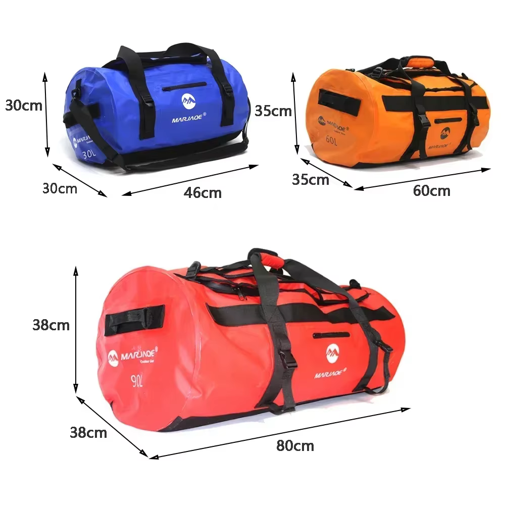 Sac de sport étanche pour kayak, dégager sèche, rangement pour bagages, plage, rafting, moto, voyage, camping, natation, 30L, 60L, 90L
