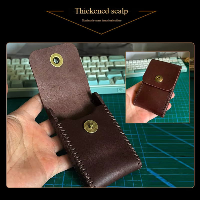 Sac de rangement vintage en cuir fait à la main pour hommes