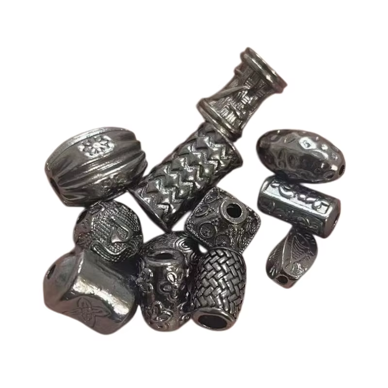 3 Pièces d'Accessoires de Bijouterie en Alliage, Perles Entretoises et Perles Seau Rétro Noir Pistolet, Matériel de Perlage DIY pour Colliers et Bracelets, Vente en Gros