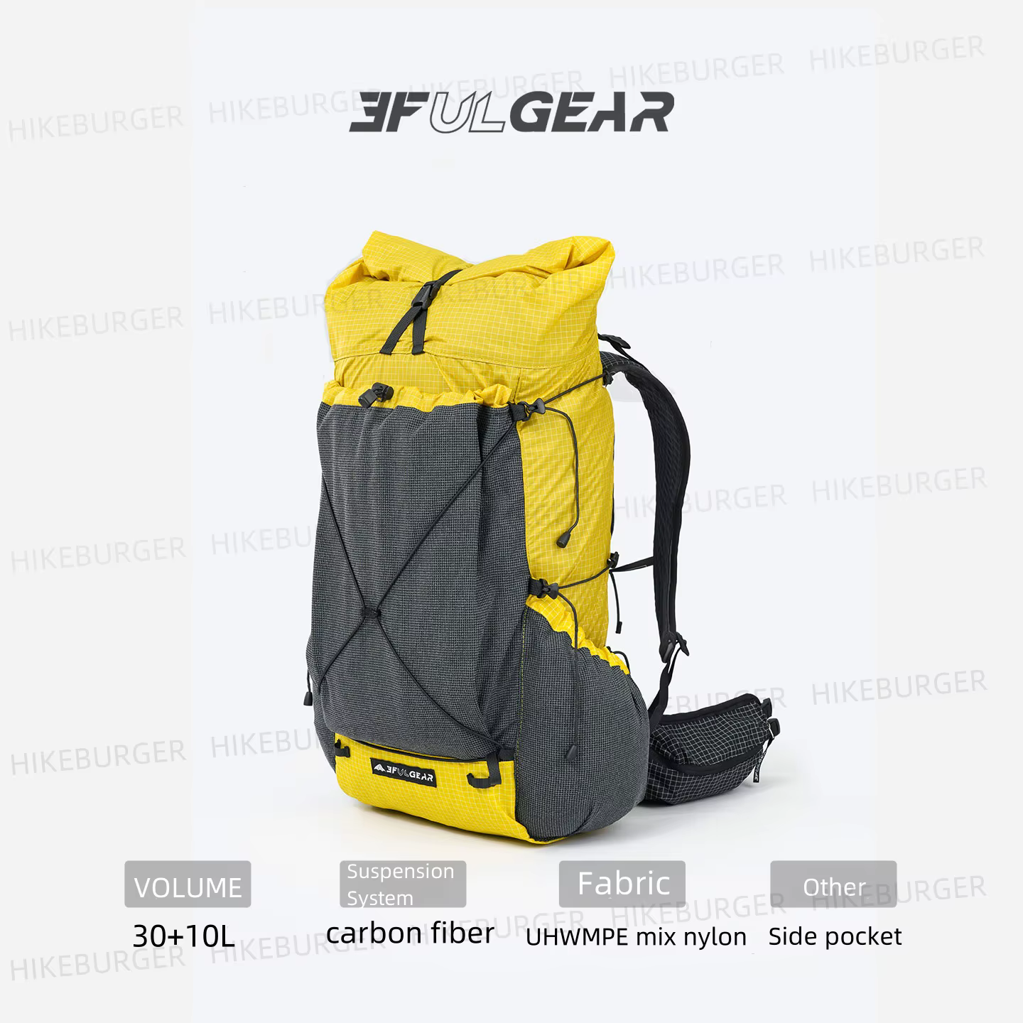 Sac à dos 3F UL GEAR Tutor Ultra pour le camping en plein air, 30+10L, ultraléger, UHWMPE, randonnée, imperméable, voyage, alpinisme, DAOSHI