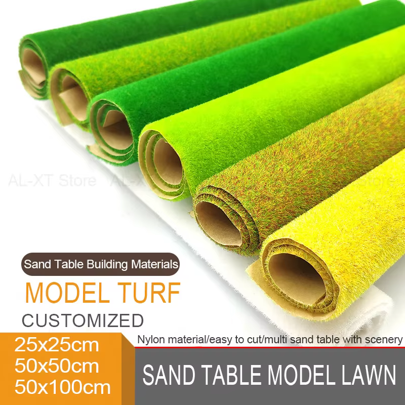 Table de sable modèle pelouse 25 cm * 25 cm 50 cm * 50 cm 50 cm * 100 cm tapis d'herbe tapis de pelouse artificielle pour projet de bricolage modèle disposition architecturale