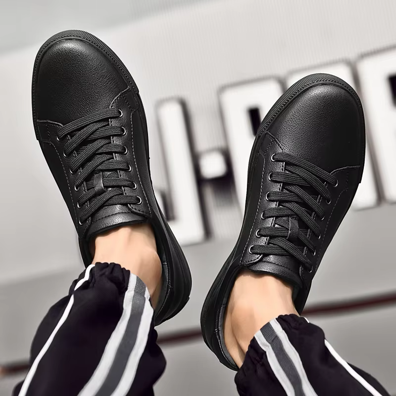 Chaussures de luxe pour hommes marque baskets en cuir véritable