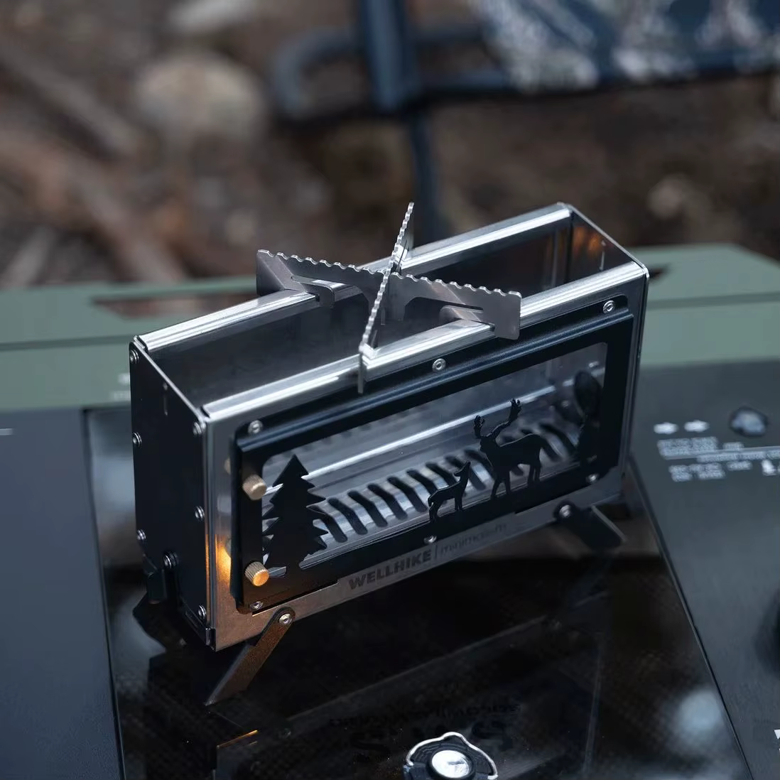 Petit poêle de camping portable