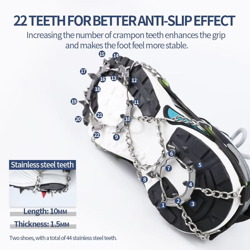 BRS 22 dents pointes de neige en plein air hiver randonnée escalade Crampons
