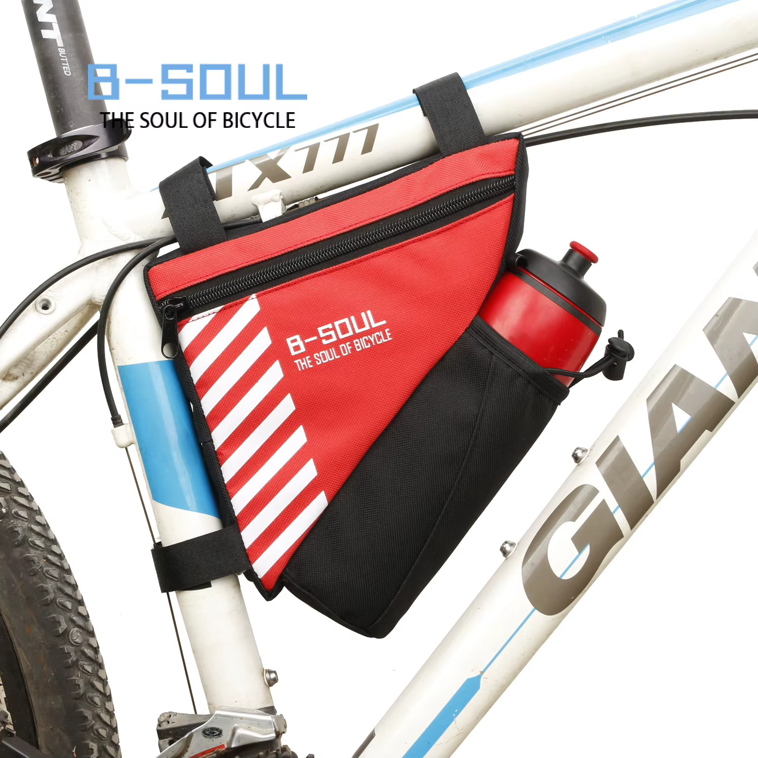 Sac d'équitation à fixation à trois points, sac de vélo en Polyester de grande capacité, sac de vélo b-soul, accessoires de vélo de cyclisme, Installation facile