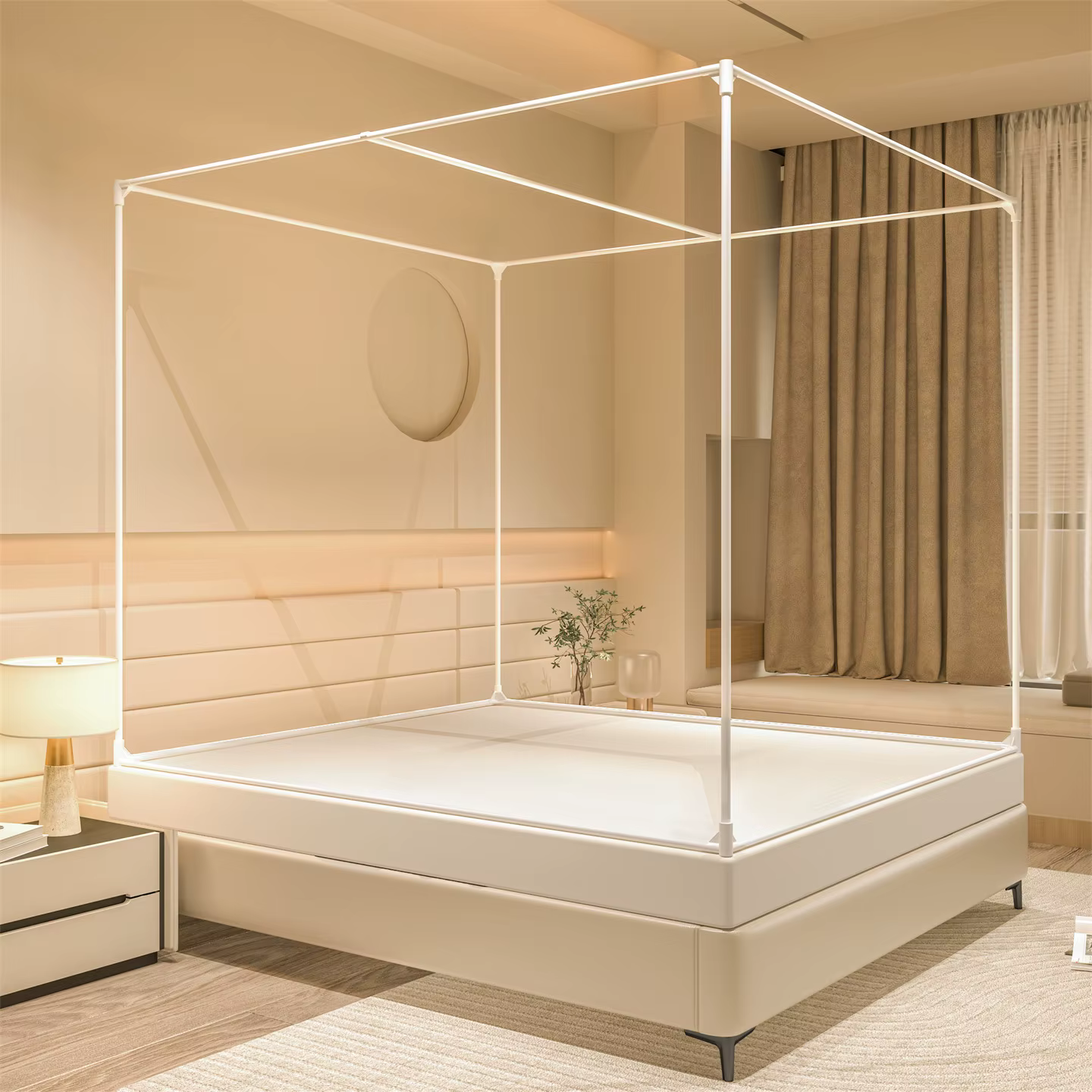 Tente de lit matelassée en coton pour l'hiver