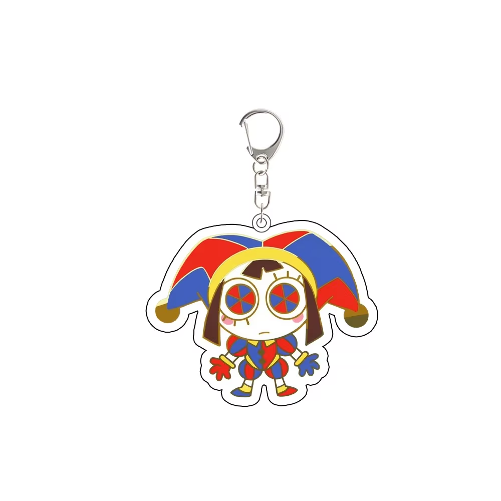 Porte-clés en acrylique, accessoire d'anime pour TADC Pomni Jax Ragatha Gangle Zooble Kinger Caine, accessoires créatifs pour sac à dos, cadeau