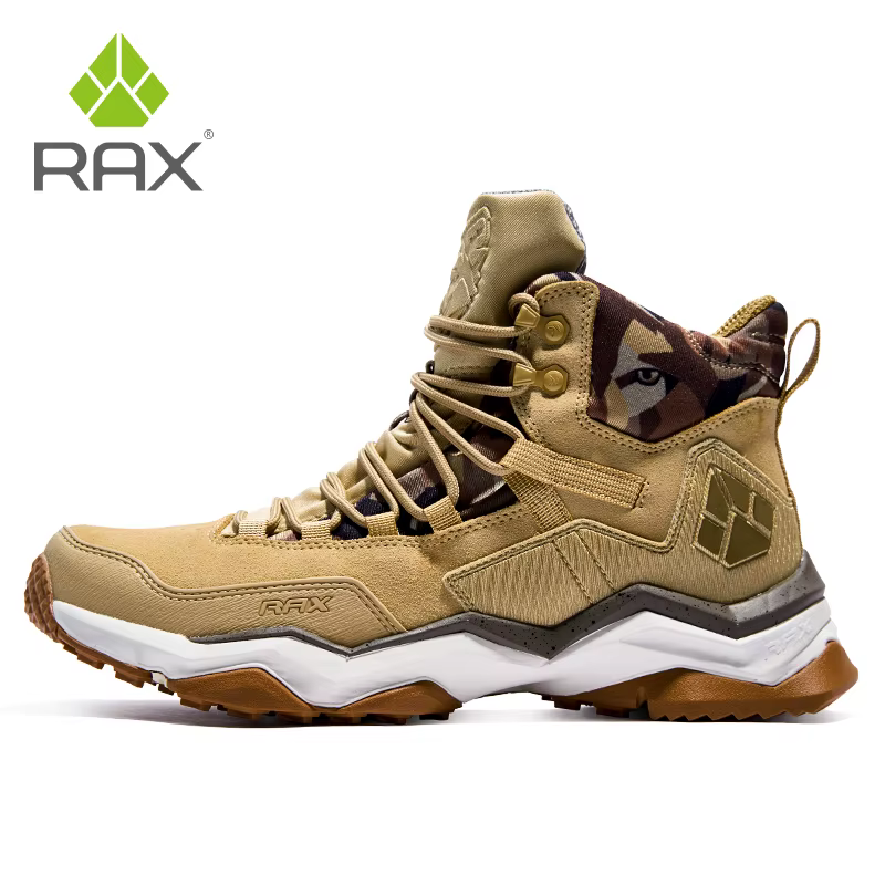 RAX hommes chaussures de randonnée mi-haut imperméable en plein air Sneaker