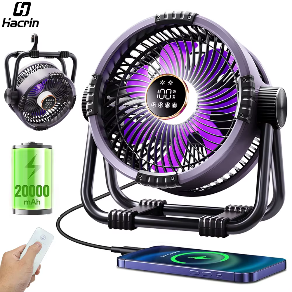 Ventilateur de Camping 20000mAh