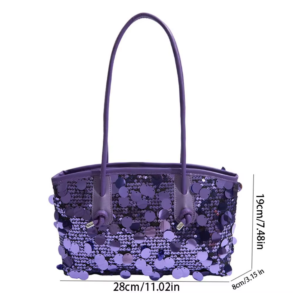 Sac fourre-tout portable à paillettes brillantes