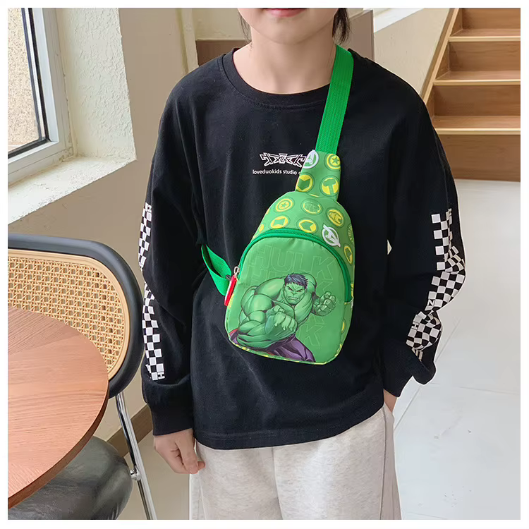 Sac de poitrine pour enfants, sac à bandoulière de dessin animé Spider Man, sacs de rangement de voyage décontractés à la mode, sacs messager, cadeau d'anniversaire pour garçons