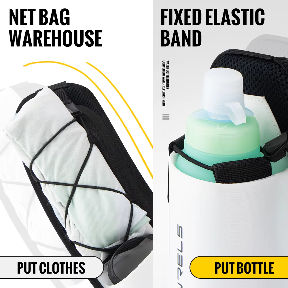 WRELS sac de course sac de taille hommes sac de ceinture Marathon Trail taille Pack pour téléphone bouteille d'eau sport Fanny Pack Fitness double poche