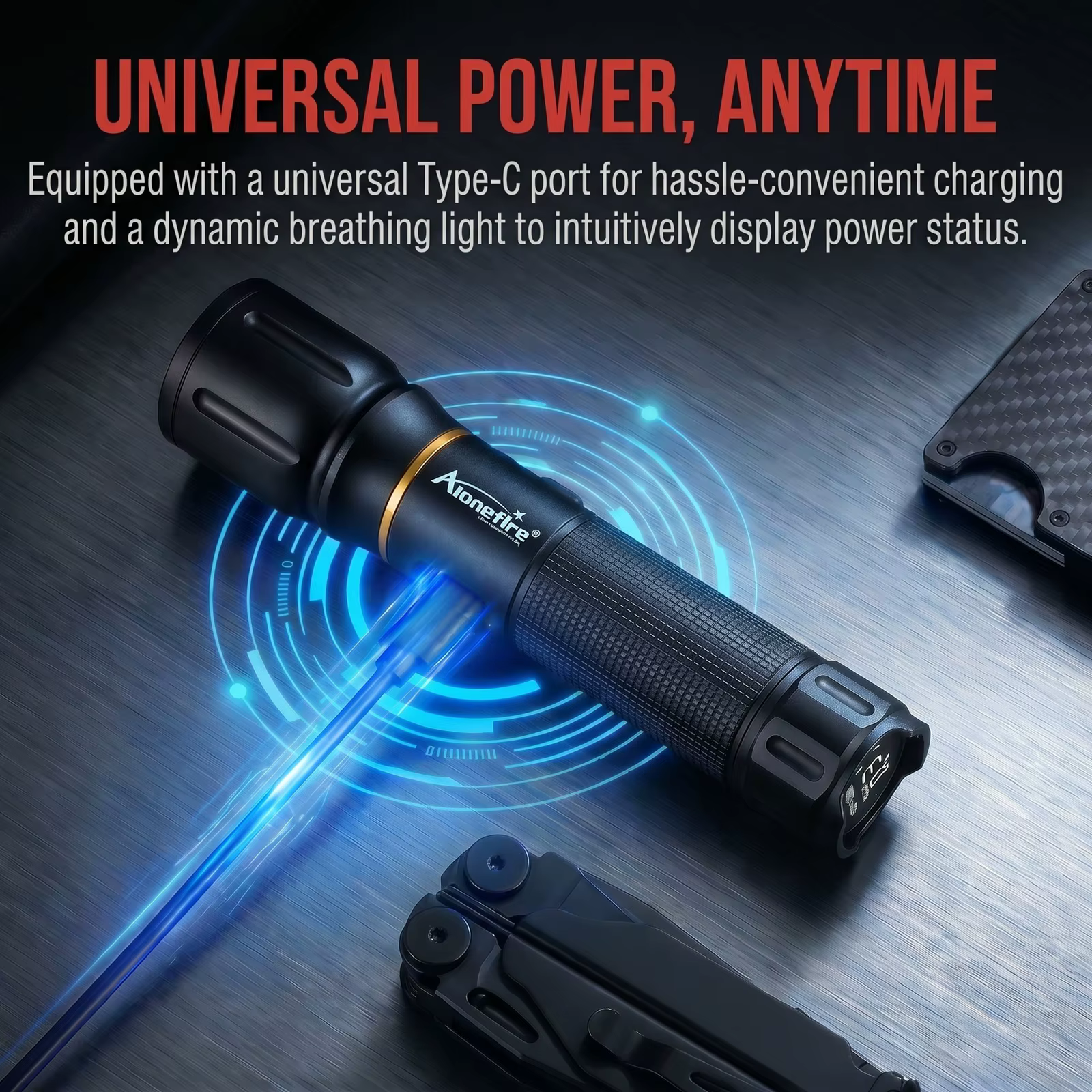 Lampe torche rechargeable Alonefire Zoom haute puissance, lumière rouge, bleue, verte, blanche, lampe de camping, randonnée, chasse, pêche en plein air