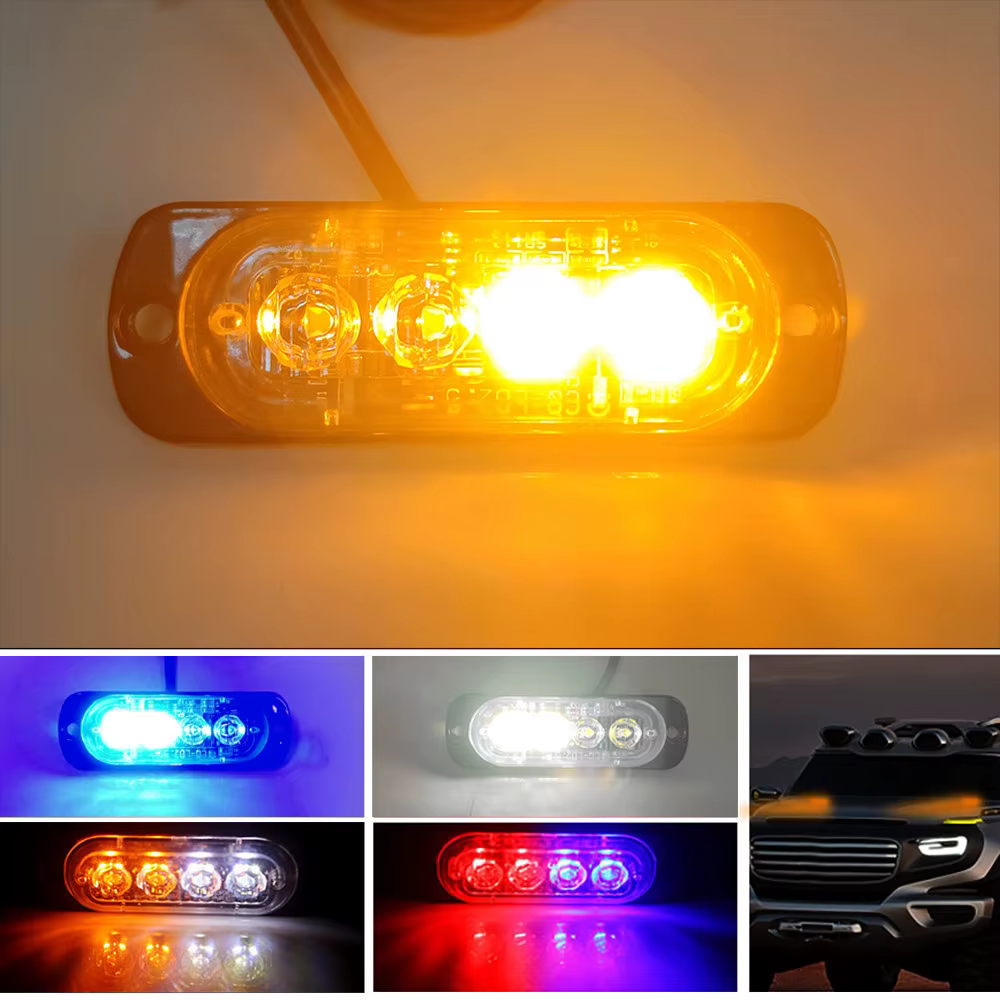 Lumière stroboscopique à 4LED pour voiture