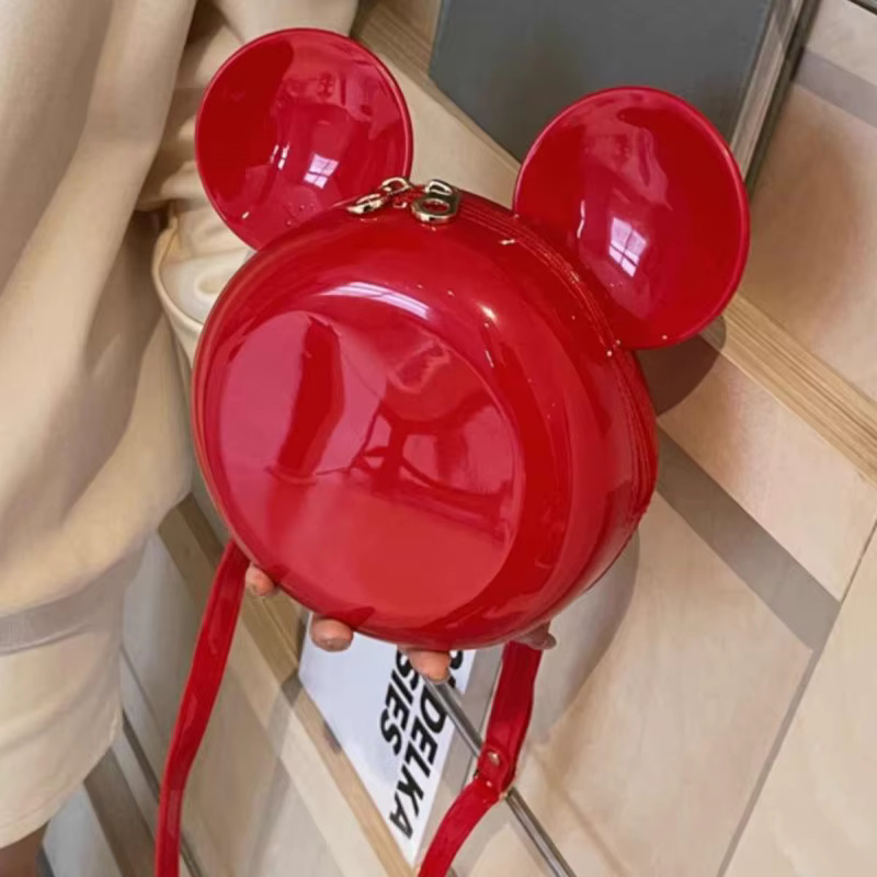 Disney tureMouse-Sac à main pour femme, Minnie initié, Diagonal, Casual, Fashion Girl PU, Round Bag, Birthday Gifts, New