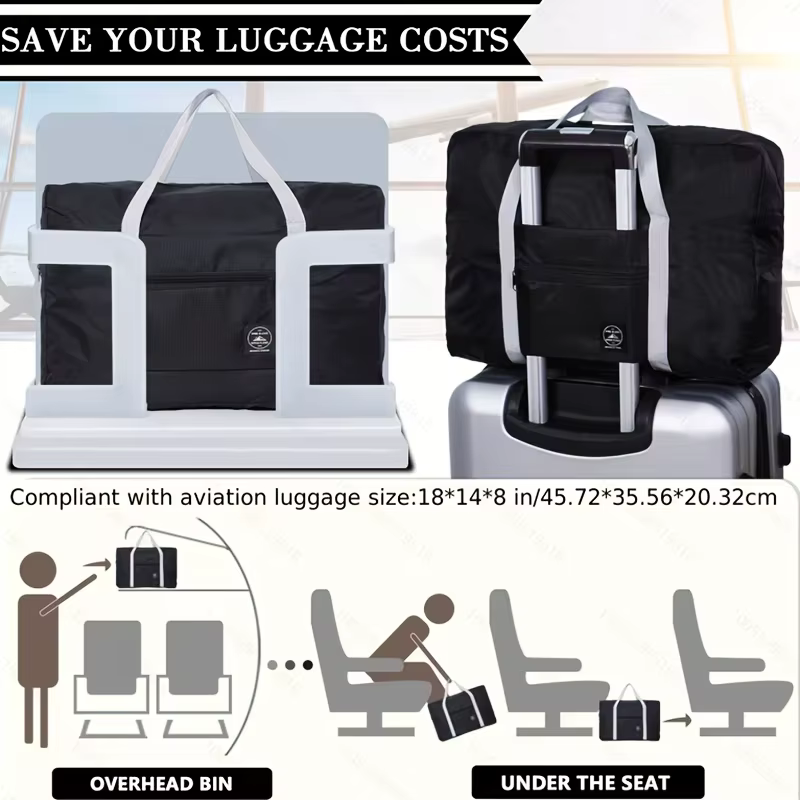 Sac de voyage pliable portable Sac de sport de grande capacité