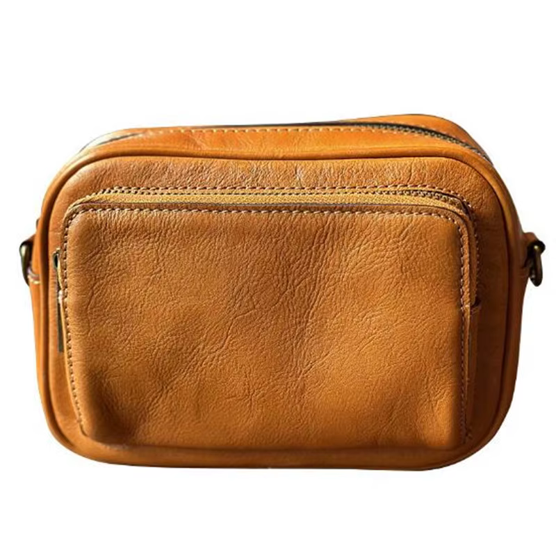 Sac photo en cuir tendance pour femme, nouvelle collection été 2026, petit sac carré en cuir de vachette, décontracté, porté épaule ou croisé, en cuir de vachette pleine fleur