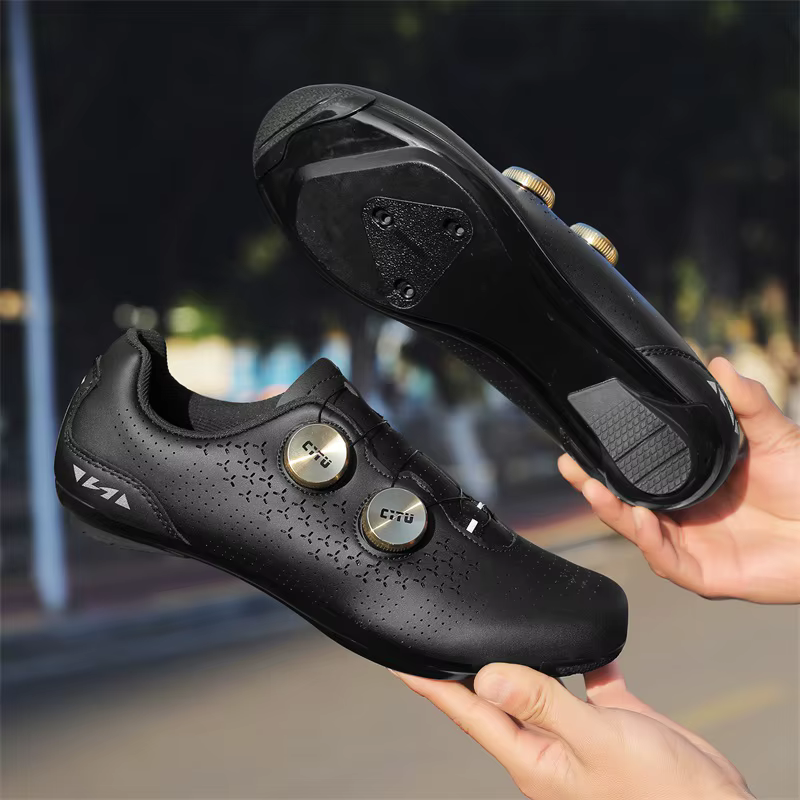 Chaussures de cyclisme pour hommes, sportives, avec crampons pour VTT et route, unisexe, de course, professionnelles, baskets de vélo, mode, en caoutchouc, plates, tout-terrain
