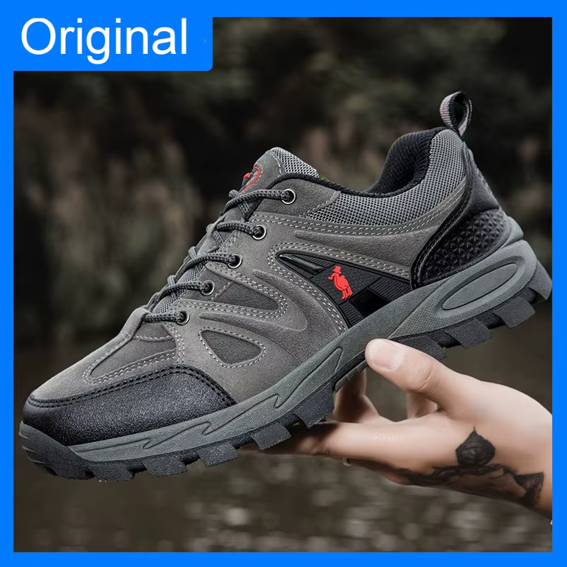 Chaussures de randonnée pour hommes en cuir suédé