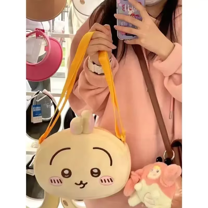 Sac bandoulière mignon jiyi Hachiware USAGI, grand sac durable et kawaii pour fille, cadeau mignon