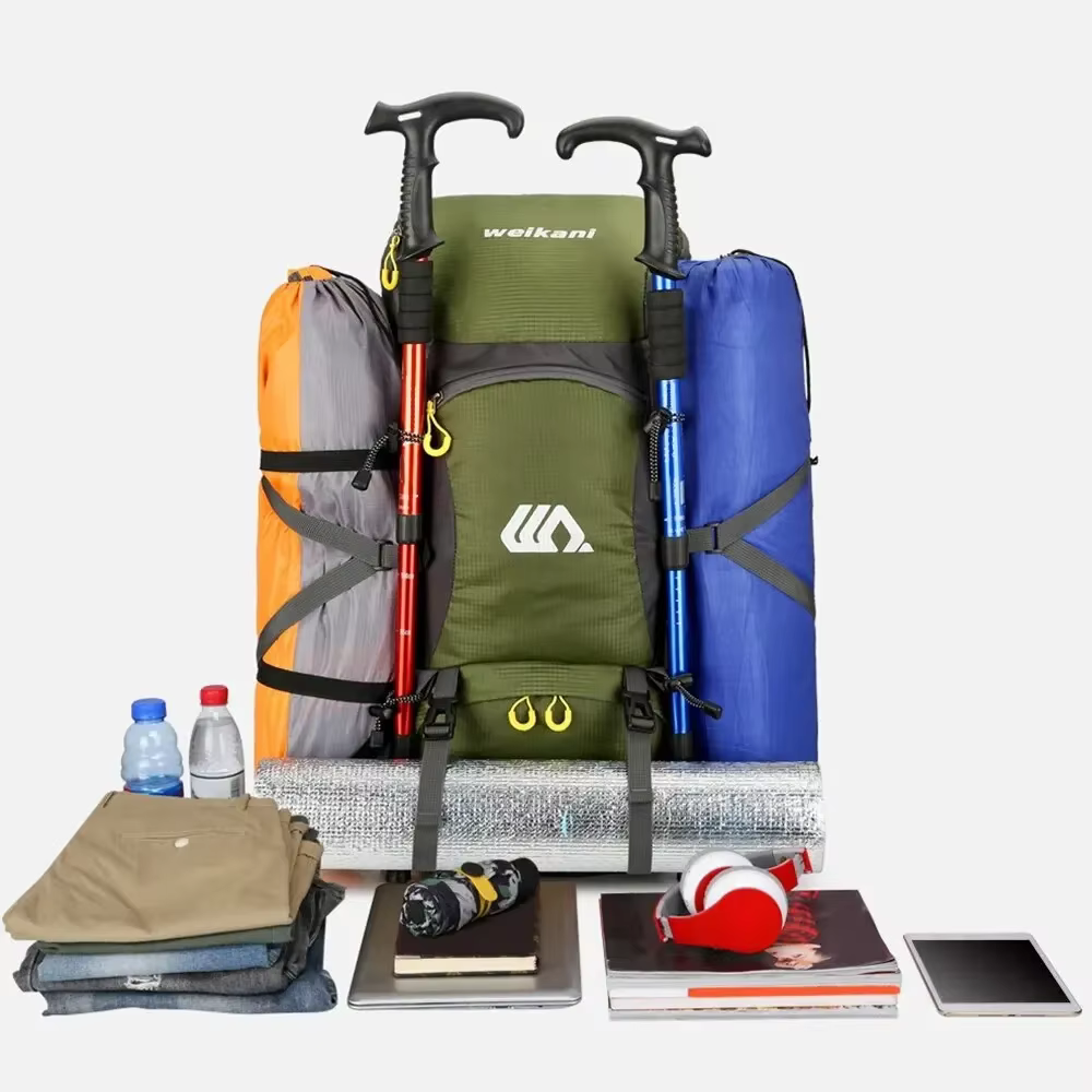 Haute capacité multifonctionnel randonnée sac à dos hommes Sport de plein air voyage sac à dos femmes 50L