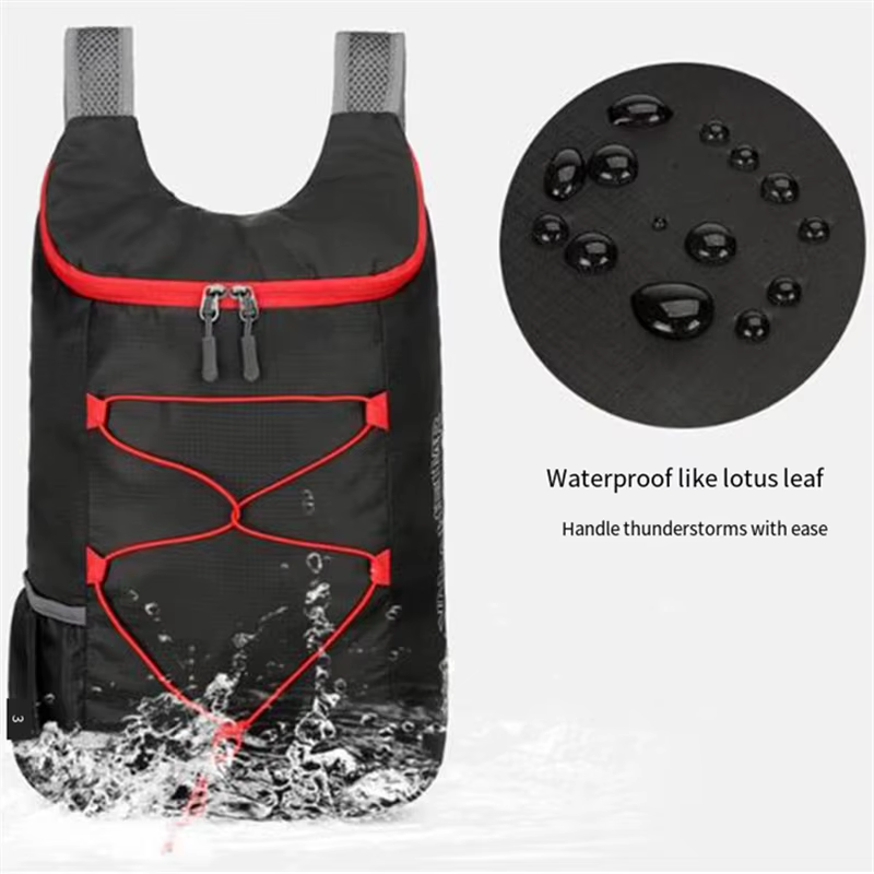 Camping randonnée multifonctionnel en plein air pliant sport sac à dos Ultra léger transportant imperméable en tissu Nylon sac de Fitness