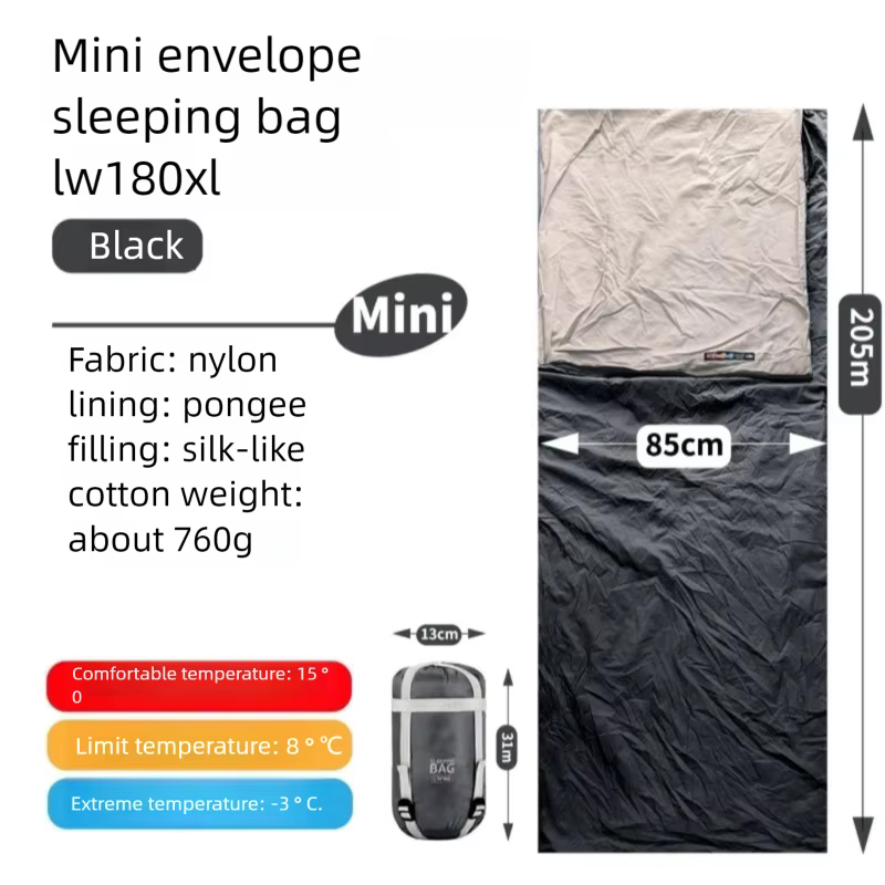 Sac de couchage enveloppant portable pour le camping en plein air