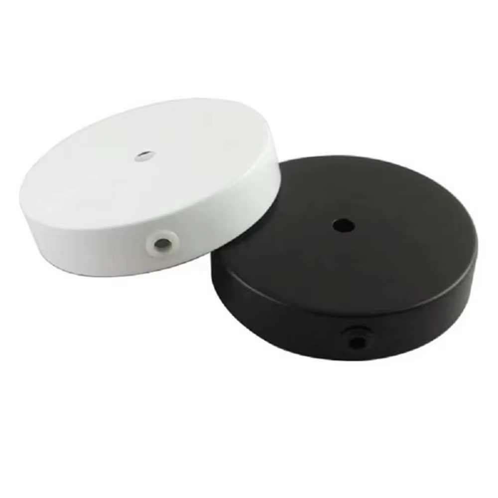 120mm ~300mm table floor lamp metal base with 10mm central hole and side hole fold edge inward 5mm for table lamp/floor lamp use