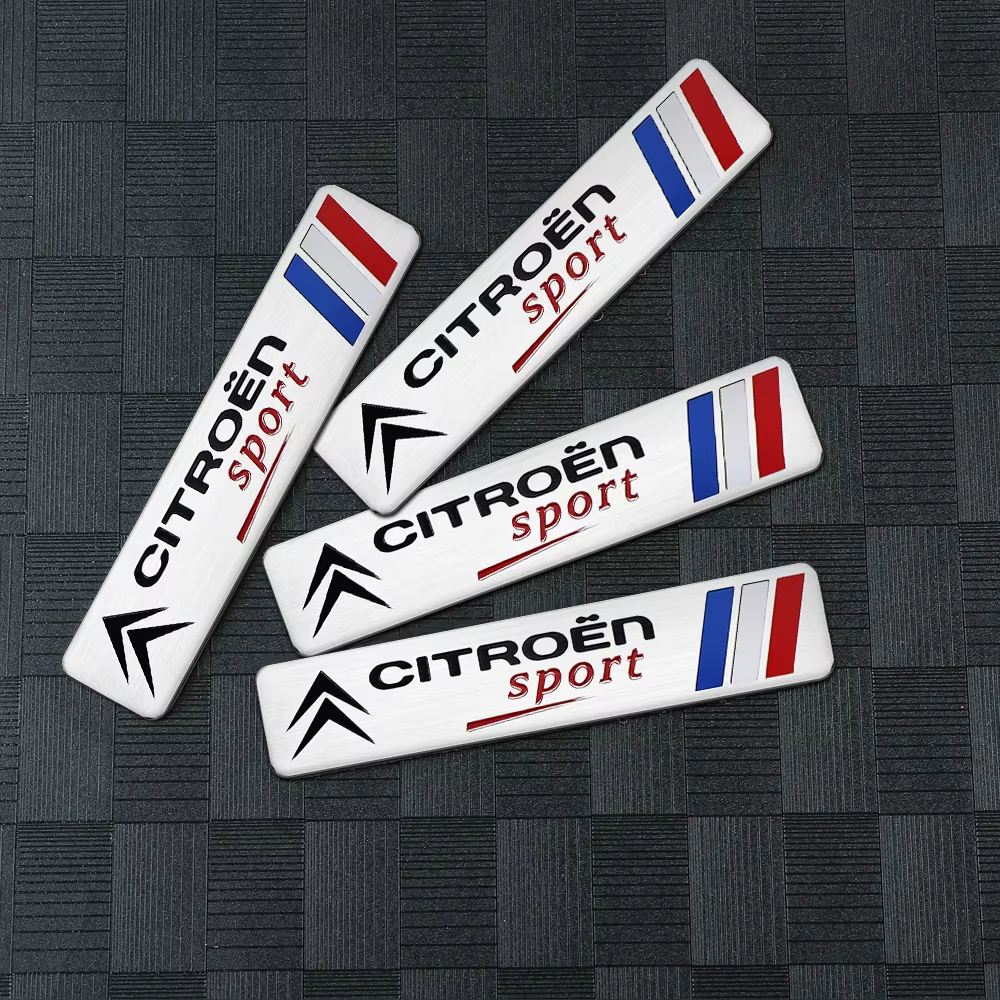 Autocollants 3D en alliage métallique pour voiture Citroën C1 C2 C3 C4 C4L C5 C6 C7 C8 C-ELYSEE Berlingo, logo de sport automobile, pour carrosserie et coffre