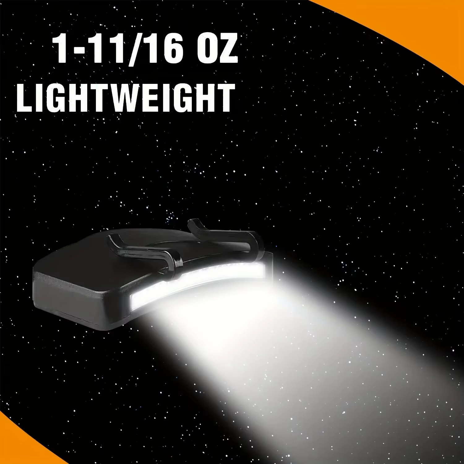 Lampe frontale LED très brillante à Clip sur chapeau